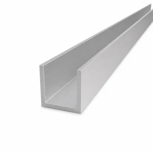 Perfil en U de aluminio 40×40×4 mm EN AW-6060 – perfil C/U, longitud 2000 mm