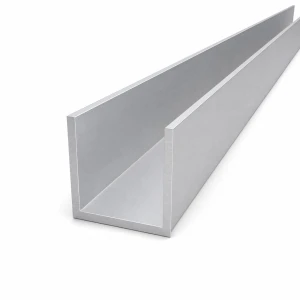 Perfil en U de aluminio 50×50×4 mm – perfil C/U longitud 2000 mm