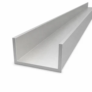 Perfil en U de aluminio 80×40×5 mm – perfil C/U EN AW-6060, longitud 2000 mm