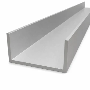 Correa de aluminio 100×50×5 mm – perfil C/U EN AW-6060 L=2000 mm
