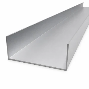 Perfil en C/U de aluminio EN AW-6060 103,6×38×1,8 mm – longitud 2000 mm