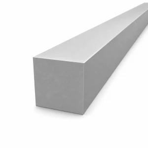 Barra cuadrada maciza de aluminio 50×50 mm duraluminio 2017A T4, L=2000 mm
