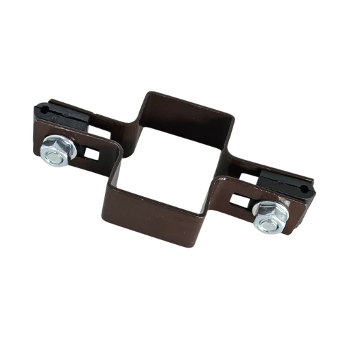Abrazadera intermedia para paneles de vallado 60x40 marrón GPV-700-05 (2)