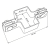 Abrazadera intermedia para paneles de valla 60x40 antracita grafito GPV-700-01 (3)