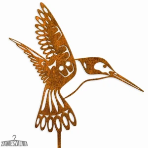 Zawieszalnia – joya de jardín Colibrí Oxidado XL, decoración de acero corten 22×102 cm