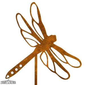 Zawieszalnia – decoración de jardín Libélula de acero corten XL 19×99 cm