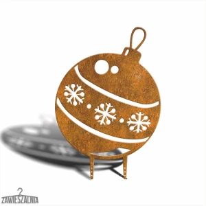 Zawieszalnia – decoración de jardín bola de Navidad XL 54×77 cm en acero corten color óxido