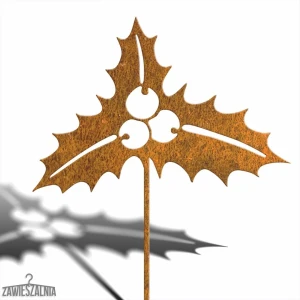 Zawieszalnia – decoración de jardín acebo oxidado XL 92 cm de acero corten