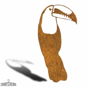 Zawieszalnia – adorno de jardín Tucán de acero Corten L 23×45 cm