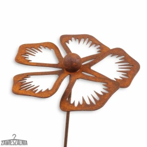 Joyería de jardín 3D Vinca Mayor XL de acero corten oxidado 83 cm