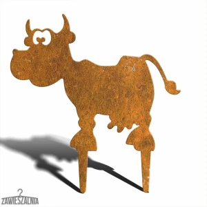 Adorno de jardín de acero corten – Vaquita Zosia M 39 cm
