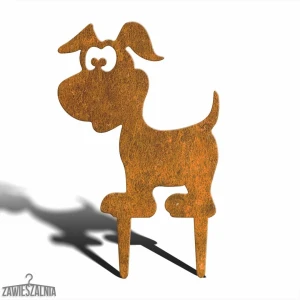 Pupil Ogrodowy – decoración de jardín Perrito Maksio M 25×39 cm, acero Corten