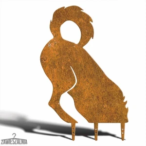 Zawieszalnia – decoración de jardín Perro Oxidado Kopidołek XL de acero corten 45×69 cm