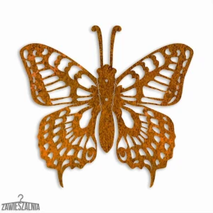 Zawieszalnia – decoración de pared 3D Mariposa Macaón M 31×29 cm acero corten