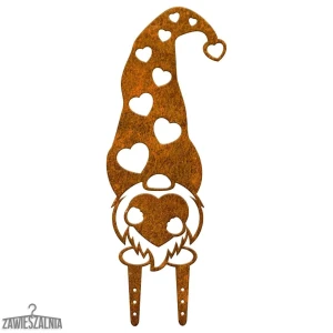 Zawieszalnia – adorno de jardín gnomo Śpioszek L 20×52 cm acero Corten