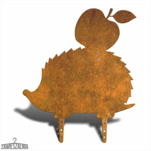 Espantapájaros colgante de jardín Erizo L 43×37 cm – decoración de acero corten en bruto