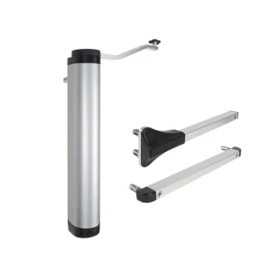 Locinox Lion – cierrapuertas hidráulico compacto para cancelas, color plata