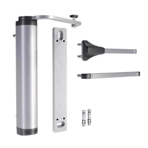 Locinox – cierre automático hidráulico para puerta, montaje en pared, color plata
