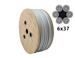 Cable de acero galvanizado Ø8,0 mm 6×37 con alma de fibra FC