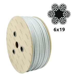Cable de acero galvanizado Ø12,0 mm 6×19 con alma de fibra FC