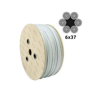 Cable de acero galvanizado Ø11,0 mm 6×37 con alma de fibra FC