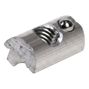 Casquillo deslizante M8 con bola de resorte para perfil FV – aluminio 6060