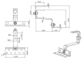 Gancho de techo Vario Clase 5-6-5 - 3x Ajustable Acero inoxidable 1.4016 - 120 mm - Reforzado PV-08-34 (1)