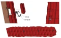 Gancho de techo Vario Clase 5-6-5 - 3x Ajustable Acero inoxidable 1.4016 - 120 mm - Reforzado PV-08-34 (2)