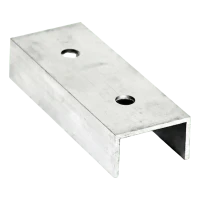 Conector de perfil de montaje PV de aluminio 120 mm – perfil en U 25×45×25
