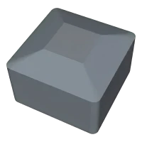 Tapa gris LLDPE para perfil de montaje FV 40×40 mm – tipo 1