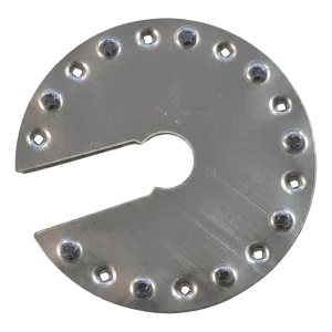 Arandela de puesta a tierra PV redonda con ranura Ø44 mm – acero inoxidable A2