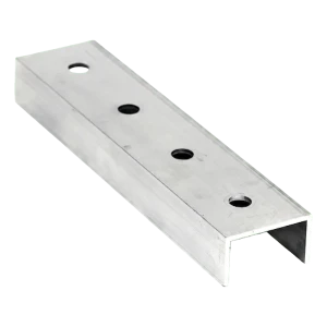 Conector de perfil de montaje PV de aluminio de 20 cm – perfil en U 25×45×25 mm