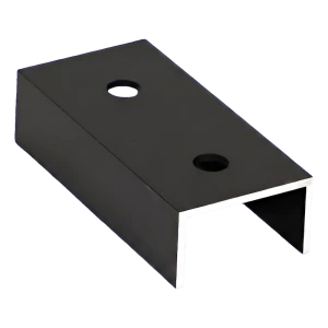 Conector de perfil de montaje PV de aluminio anodizado negro 100 mm