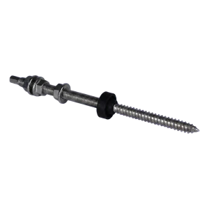 Tornillo de doble rosca M10×200 A2 para adaptadores y triángulos FV con junta EPDM