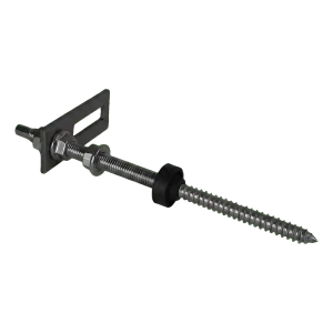 Tornillo de doble rosca M10×200 con adaptador 80×30 mm para montaje PV