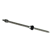 Tornillo de doble rosca M10×300 mm A2 para adaptadores y triángulos FV con arandela EPDM
