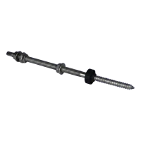 Tornillo de doble rosca M10x250 de acero inoxidable A2 para montaje fotovoltaico