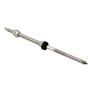 Tornillo de doble rosca M12×300 mm acero inoxidable A2 – fijación PV a par de tejado