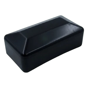 Tapa UFR negra para perfiles de montaje FV 80×40 mm – polietileno LLDPE