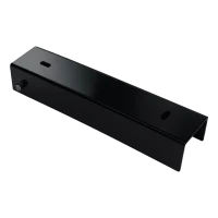 Perfil en U para zócalo de valla 200×50 mm negro – soporte de montaje de acero