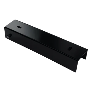 Perfil en U para zócalo de valla 200×50 mm negro – soporte de montaje de acero