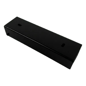 Perfil en U para zócalo de valla 200×55 mm negro – soporte metálico de fijación