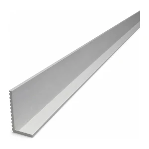Angular de aluminio de lados desiguales estriado 40×20×2.6 mm – perfil L, longitud 2000 mm