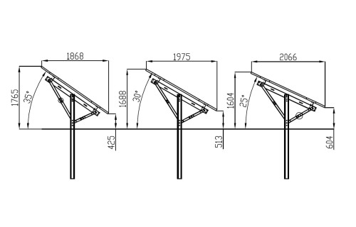 Kit Solar T1V Light estructura fotovoltaica de suelo para 6 paneles GPV-T1V-L6 (2)