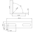 Escuadra de ajuste 65x65 mm acero inoxidable 1.4016 M10 PV-08-28 (3)