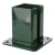 Base de acero para poste de valla y puerta 100×100 mm verde RAL 6005 000-791 (1)