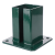 Base de acero para poste de valla y puerta 100×100 mm verde RAL 6005 000-791 (2)