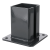 Base de acero para poste de valla 100×100 mm – placa base de montaje grafito RAL 7016 000-792 (1)