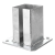 Base de acero para poste de valla y puerta de 100×100 mm, galvanizada 000-789 (2)