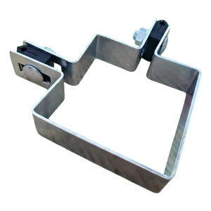 Abrazadera de esquina para vallas 80×80 mm galvanizada – kit de montaje con separadores
